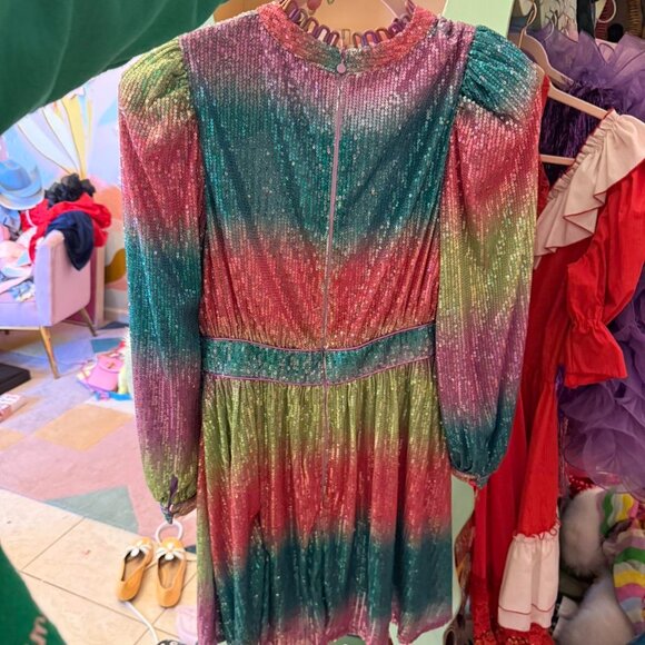 Celia b Rainbow sequin dress size small new with tags - Picture 6 of 7